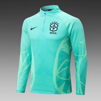 2022/23 Brazil Half-Pull Training Suit Blue