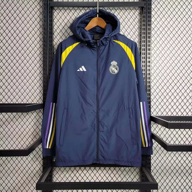 2023 Real Madrid Windbreaker Navy blue Soccer Jersey