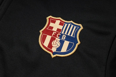 2024/25 Barcelona black long hooded jacket