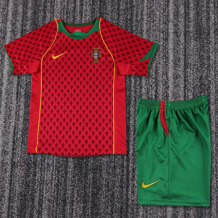 2004 Portugal Home Retro Kit - Kids