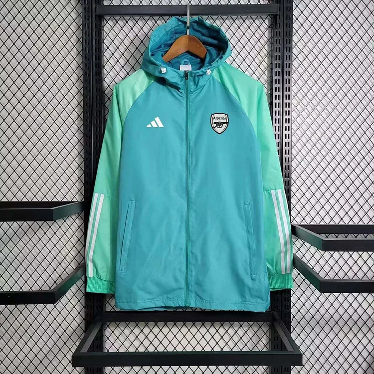 2023-2024 Arsenal Windbreaker Light green Soccer Jersey