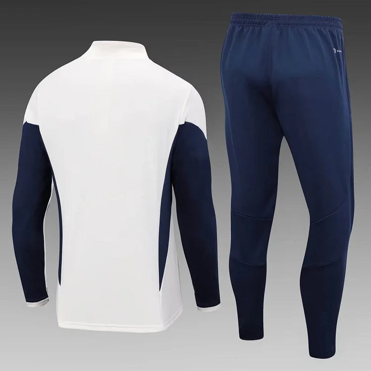 2023/2024 Italy Half-Pull Training Suit Off-White Soccer Shirt Set