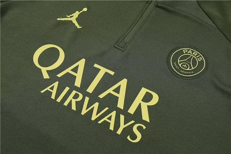 2023/24 Paris half-training uniform military green suit