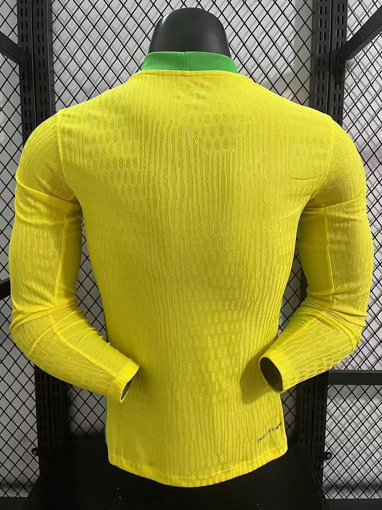 2025 Brazil Home Long Sleeves -Player Version