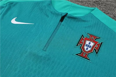 2024/25 Portugal Green Half Zip Training Jersey