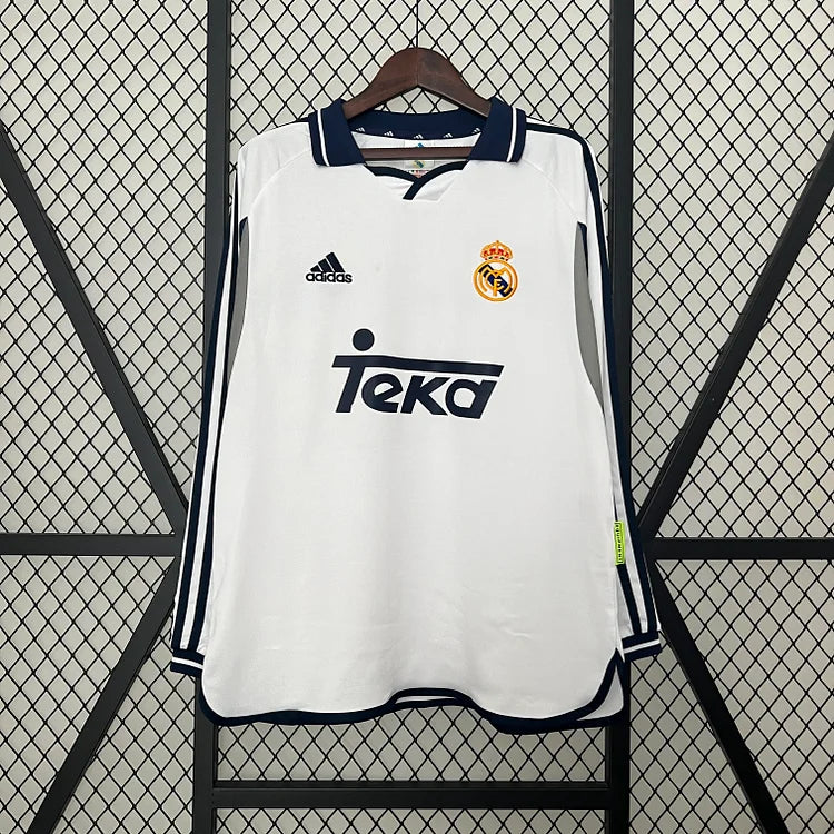 2000/01 Real Madrid Home Retro Long Sleeve Jersey