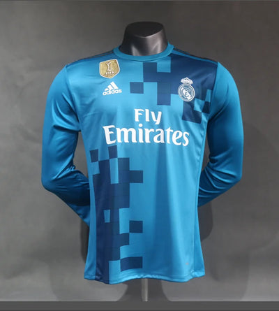 2017/18 Retro Real Madrid Long Sleeve Player’s Edition Jersey