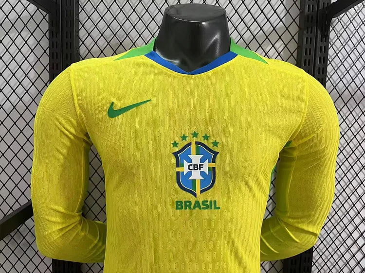 2025 Brazil Home Long Sleeves -Player Version