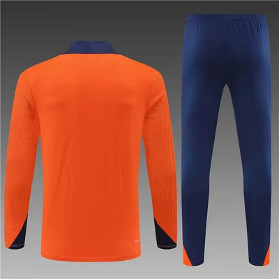 2024/25 Dutch half-pull training uniform orange 1:1 Thai quality suit
