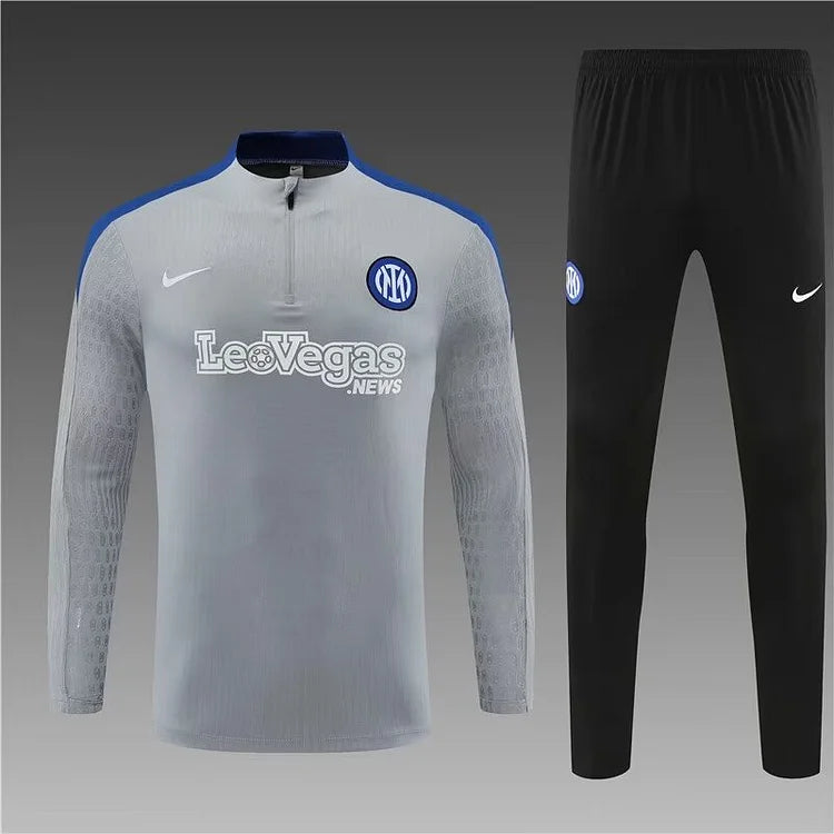2024/25 Inter Milan gray half-pull training suit 1:1 Thai quality