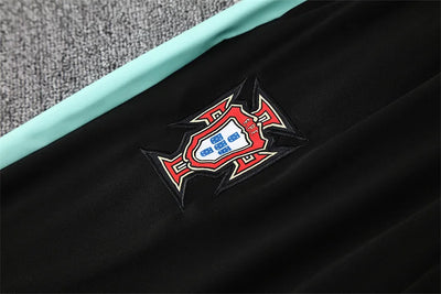 2025 Portugal long sleeve black and green training suit