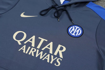 2024/25 Inter Milan Hooded Training Kit.