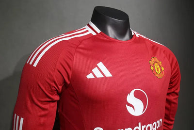 2024/2025 Manchester United Home Long Sleeve Player Edition