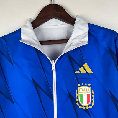 2023-2024 Italy Reversible Windbreaker (White-Blue)Soccer Jersey