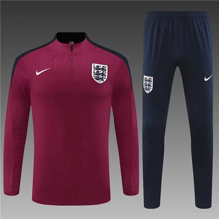 2024/25 England half-pull training uniform red 1:1 Thai quality suit