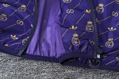 Real Madrid Blue Hooded Windbreaker