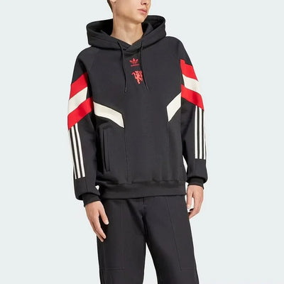 Retro Manchester United black sweatshirt suit