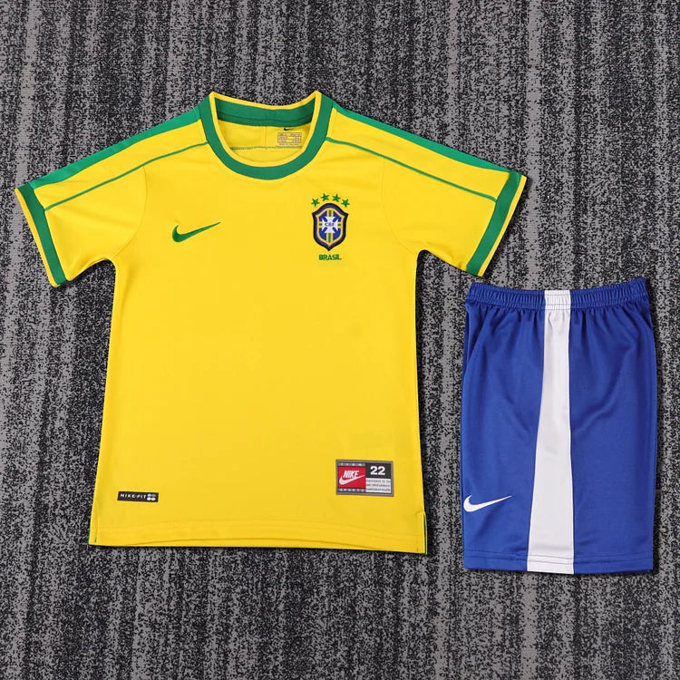 1998 Brazil Home Retro - Kids Kit