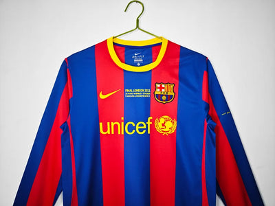 2010/11 Barcelona Home Long Sleeve Shirt - Champions League Edition