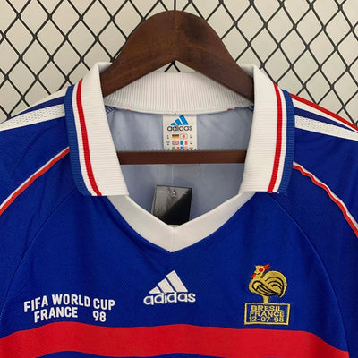 1998 France Home Retro Long Sleeve Jersey