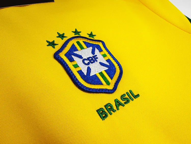 1998 Brazil Home Retro Long Sleeve Jersey