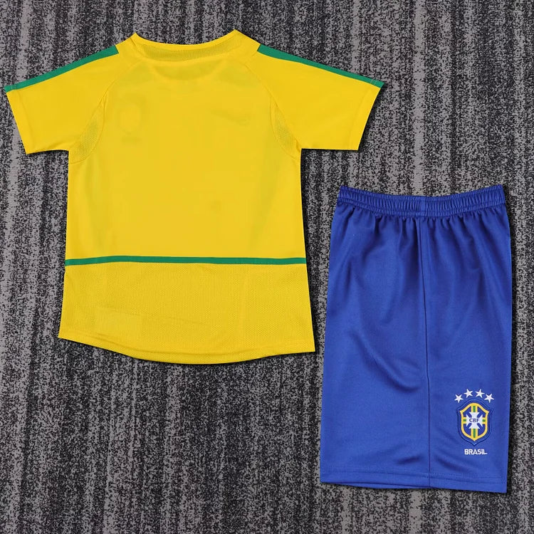 2002 Brazil Home Retro - Kids Kit