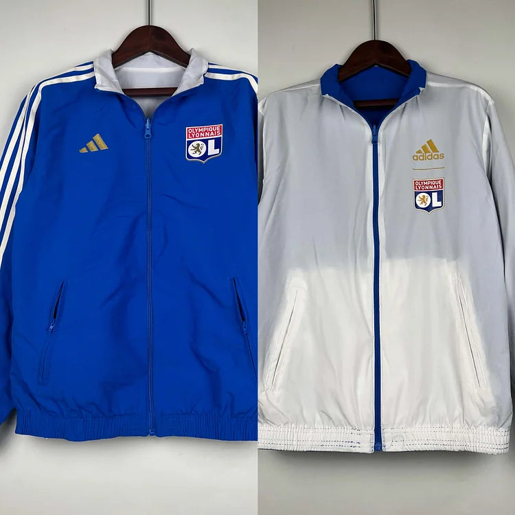 2023/2024 Lyon Reversible Windbreaker(Blue-white)Soccer Jersey