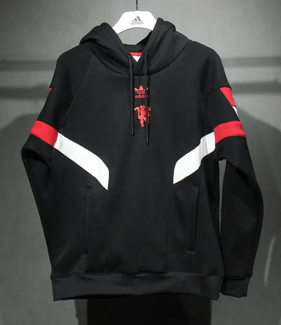 Retro Manchester United black sweatshirt suit