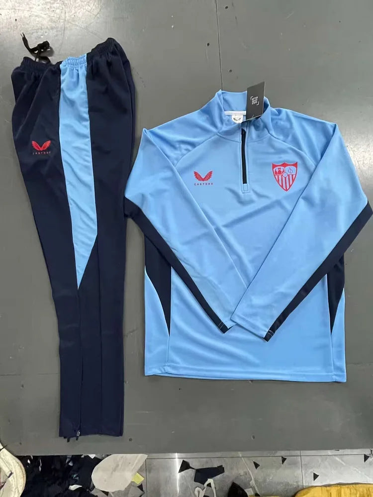 2024/25 Sevilla Blue Long Sleeve Training Kit