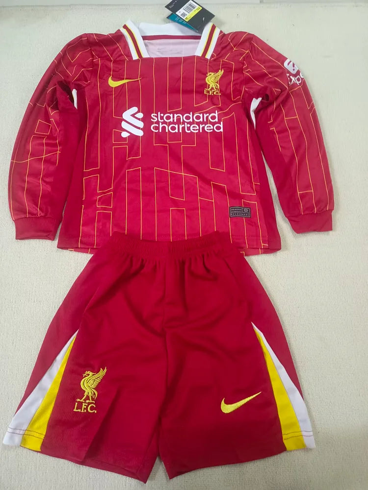 2024/25 Liverpoolhome Long Sleeve Jersey- Children'S Suit