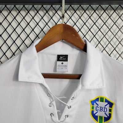 2004 Brazil White Retro Jersey