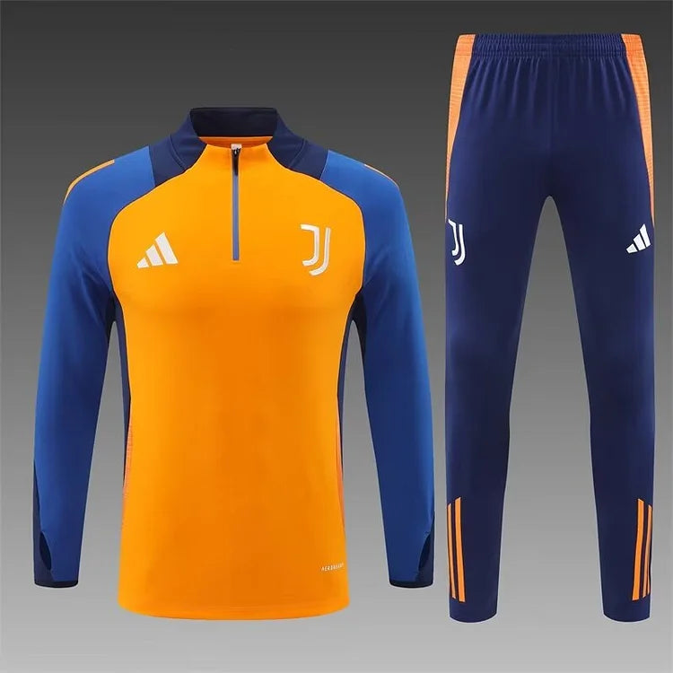 2024/25 Juventus Half Zip Training Orange Tracksuit