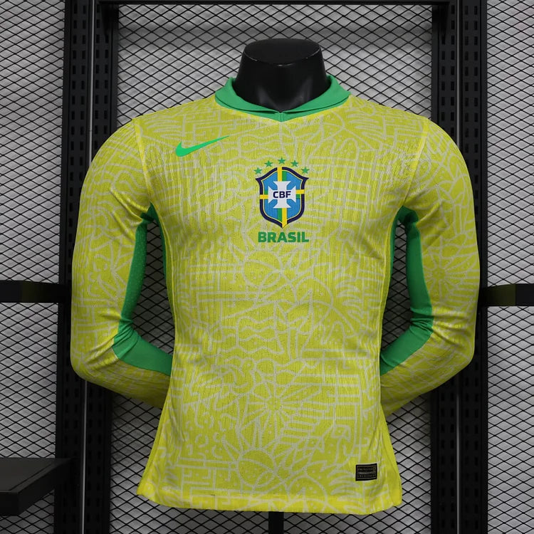 2024/25 Brazil home players long sleeves