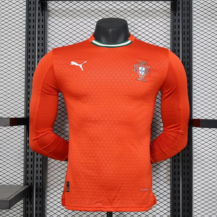 2025 Portugal Home Long Sleeve Shirt - Players
