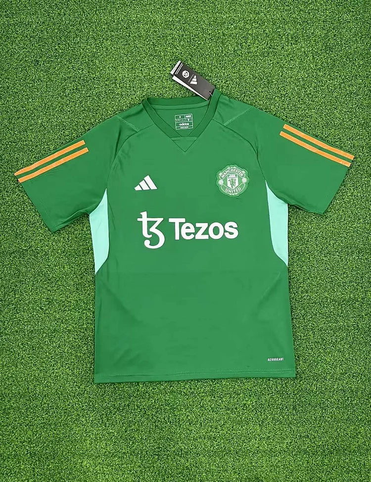 2023/24 Manchester United Training Wear Green Football Shirt