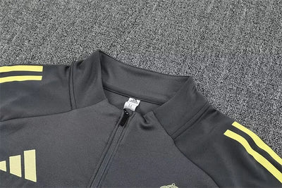 2025/2026 Real Madrid Dark Grey Long Sleeve Training Suit -