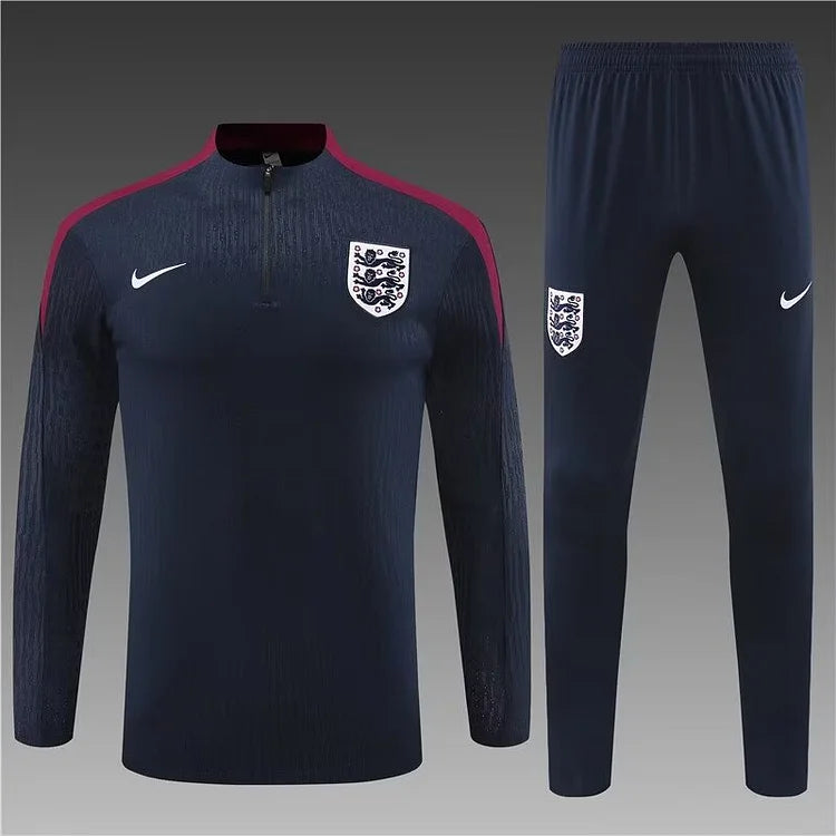 2024/25 England half-pull training uniform black 1:1 Thai quality suit