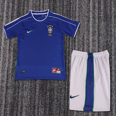 1998 Brazil Away Retro - Kids Kit