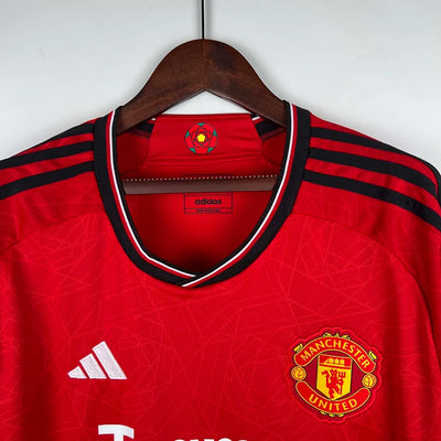 2023/24 Manchester United Home Long Sleeve Shirt -