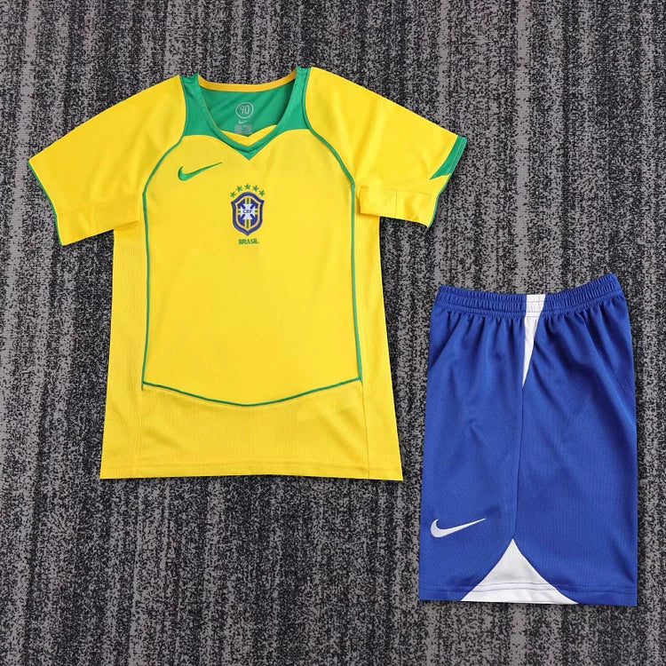 2004 Brazil Home Retro - Kids Kit