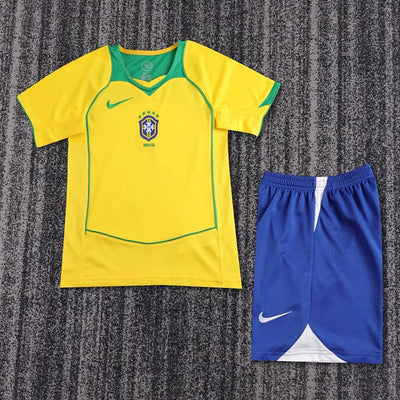 2004 Brazil Home Retro - Kids Kit