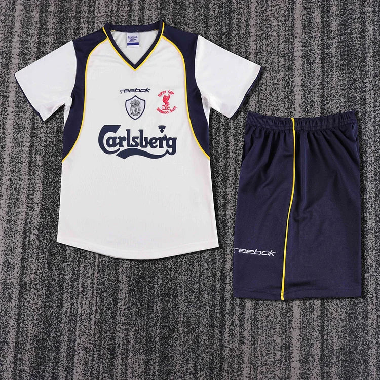 2001/02 Liverpool Away Retro Jersey -- Kids Kit