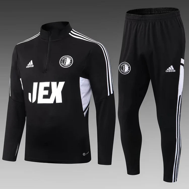 2022/2023 Feyenoord Rotterdam Half-Pull Training Suit Black Football Shirt