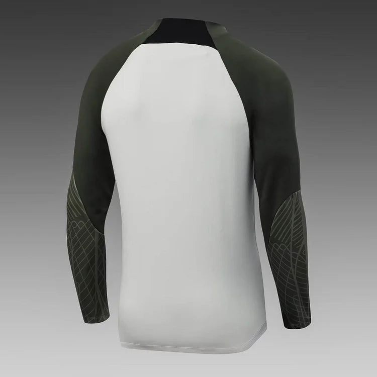 2023/24 Barcelona Half-Pull Training Suit Grey Jersey Set