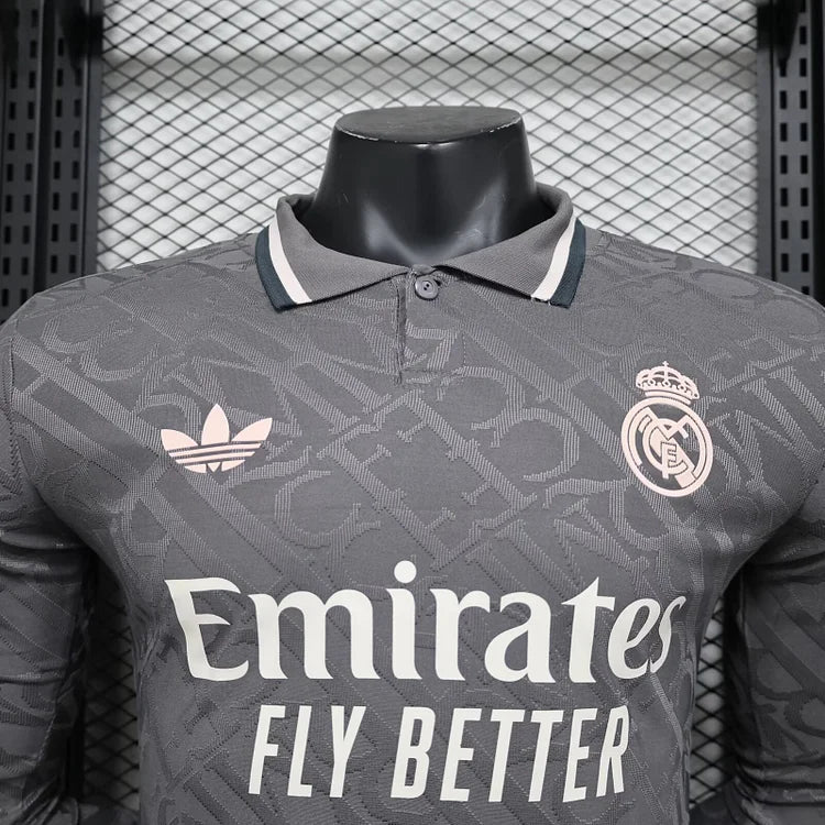 2024/2025 Real Madrid Second Away Long Sleeve Player Version -