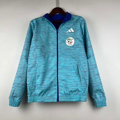 2023-2024 Algeria National Reversible Windbreaker Blue Soccer Jersey