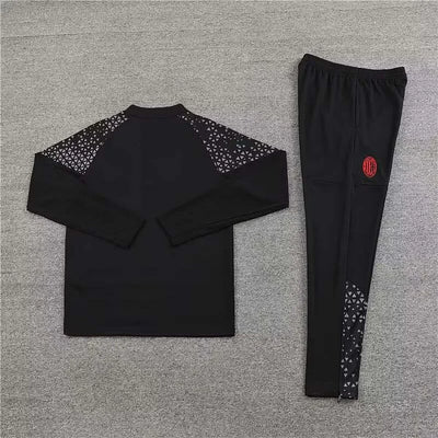 2023/2024 AC Milan Half-Pull Training Suit Black Football Shirt