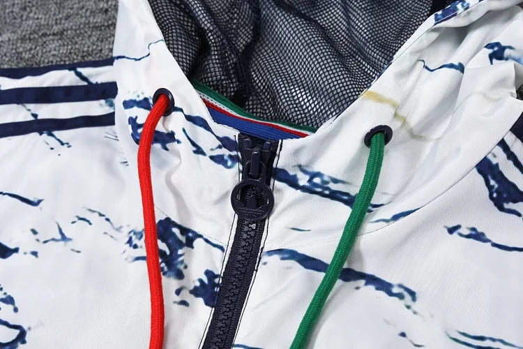 2023/24 Italian black and white hooded windbreaker 1:1 Thai quality