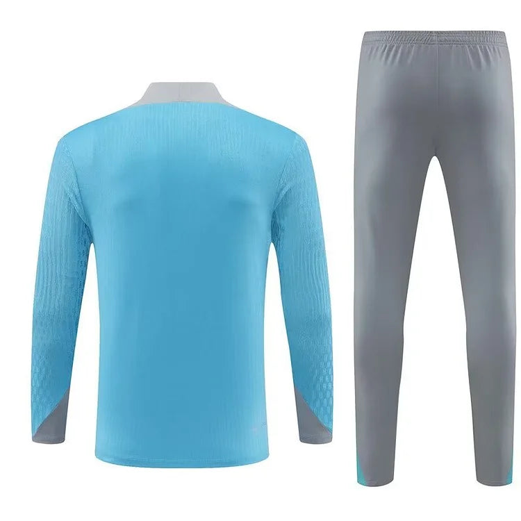 2024/25 Atletico Madrid light blue half-pull training jersey 1:1 Thai quality set