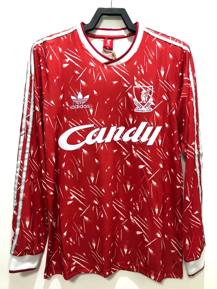 1989/91 Liverpool Home Long Sleeve Shirt